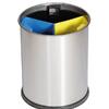 Cubo Reciclaje Acero Inoxidable con Separadores de Color 3X3.3Lt